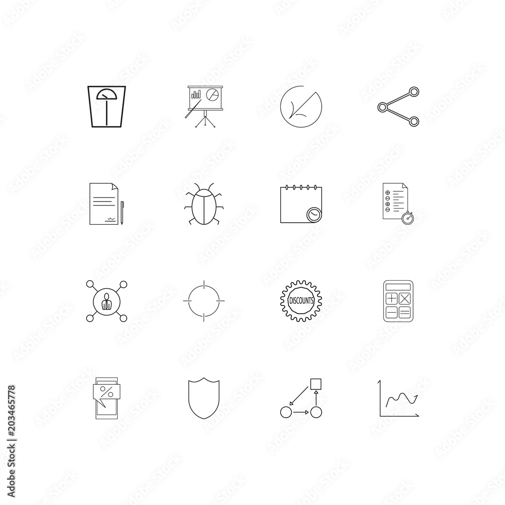 Business linear thin icons set. Outlined simple vector icons Business linear thin icons set. Outlined simple vector icons