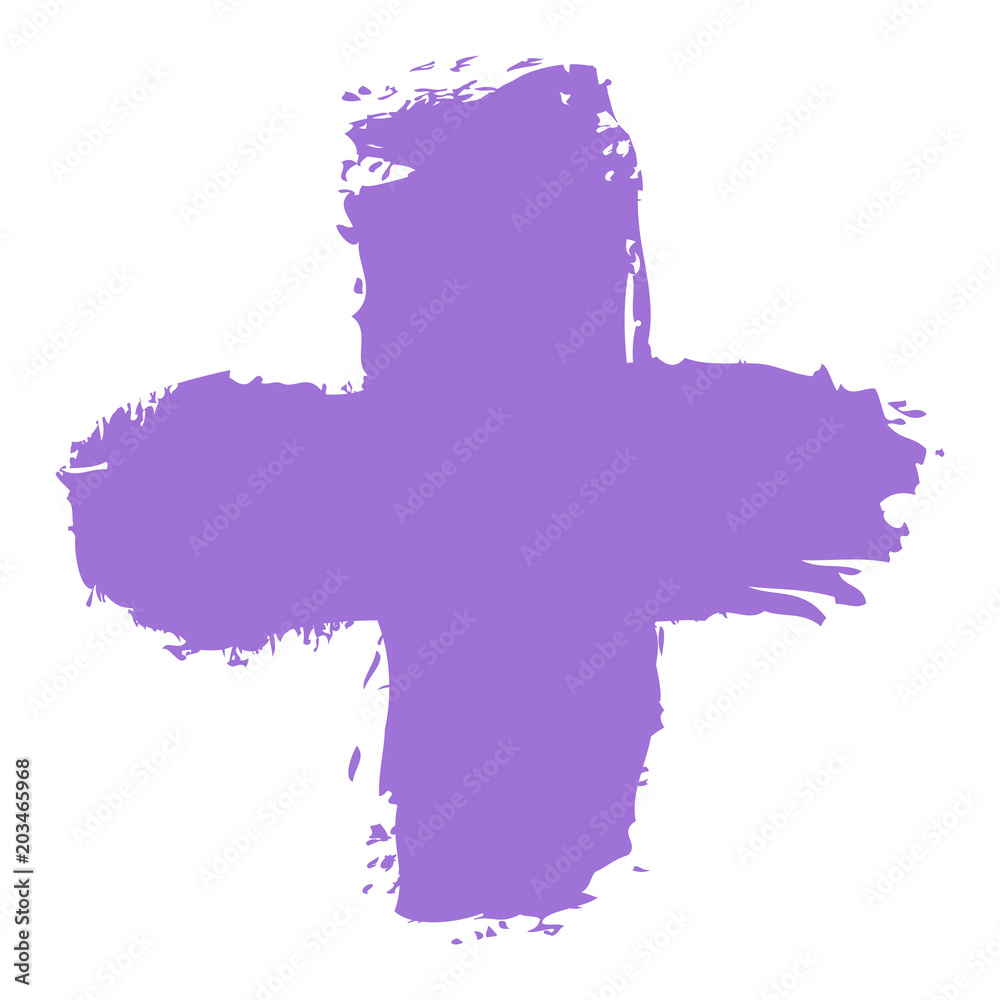 Obraz premium Brushstroke plus sign