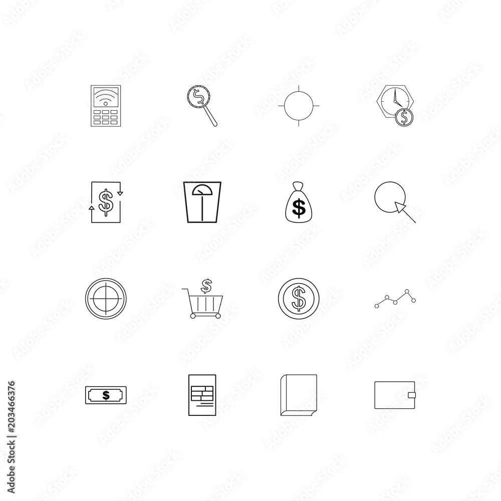 Banking, Finance And Money linear thin icons set. Outlined simple vector icons Banking, Finance And Money linear thin icons set. Outlined simple vector icons
