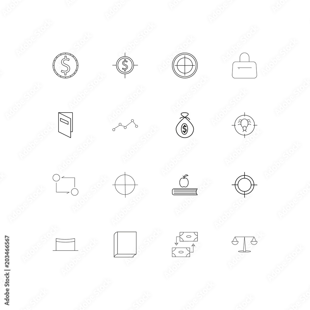 Banking, Finance And Money linear thin icons set. Outlined simple vector icons Banking, Finance And Money linear thin icons set. Outlined simple vector icons
