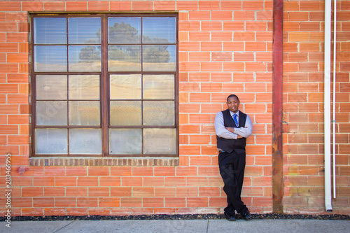 African American young male dressed up cool pose © avamarie
