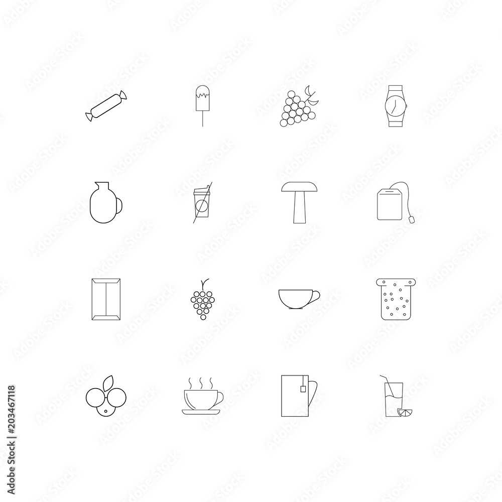 Food And Drink linear thin icons set. Outlined simple vector icons Food And Drink linear thin icons set. Outlined simple vector icons