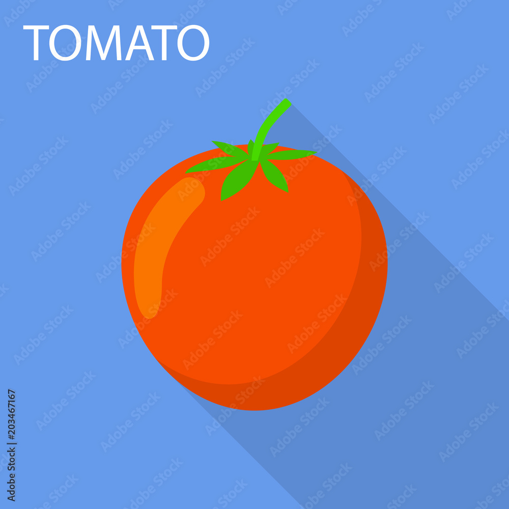 Tomato icon. Flat illustration of tomato vector icon for web design Tomato icon. Flat illustration of tomato vector icon for web design