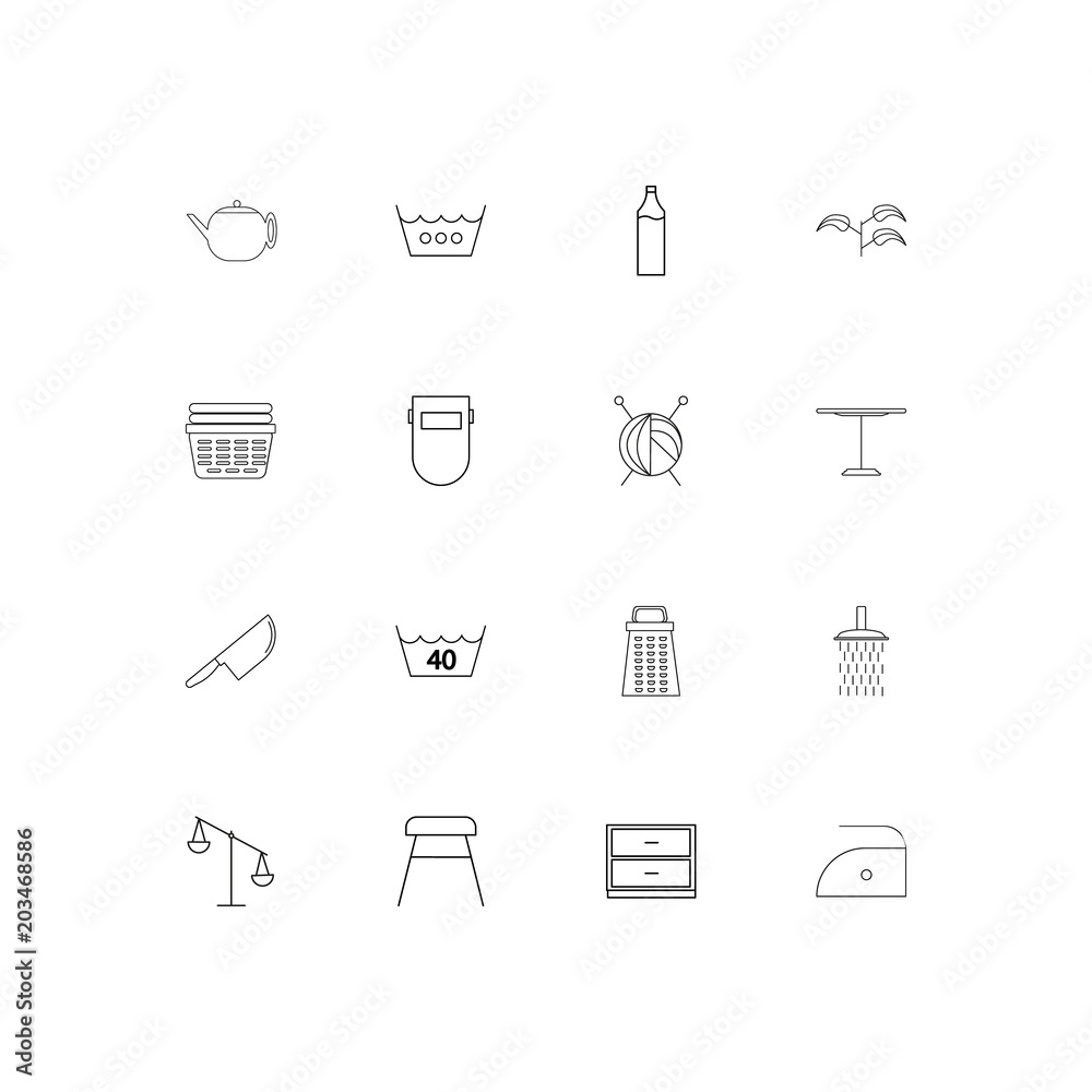 Home Appliances linear thin icons set. Outlined simple vector icons Home Appliances linear thin icons set. Outlined simple vector icons