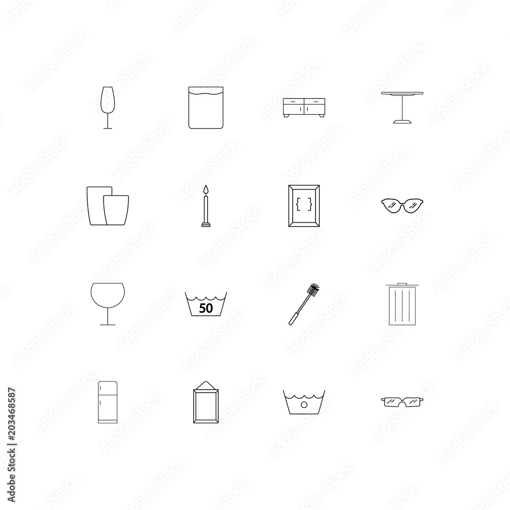 Home Appliances linear thin icons set. Outlined simple vector icons Home Appliances linear thin icons set. Outlined simple vector icons