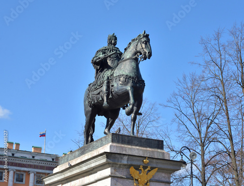 Monument to Peter the Great near Mikhailovsky Castle.