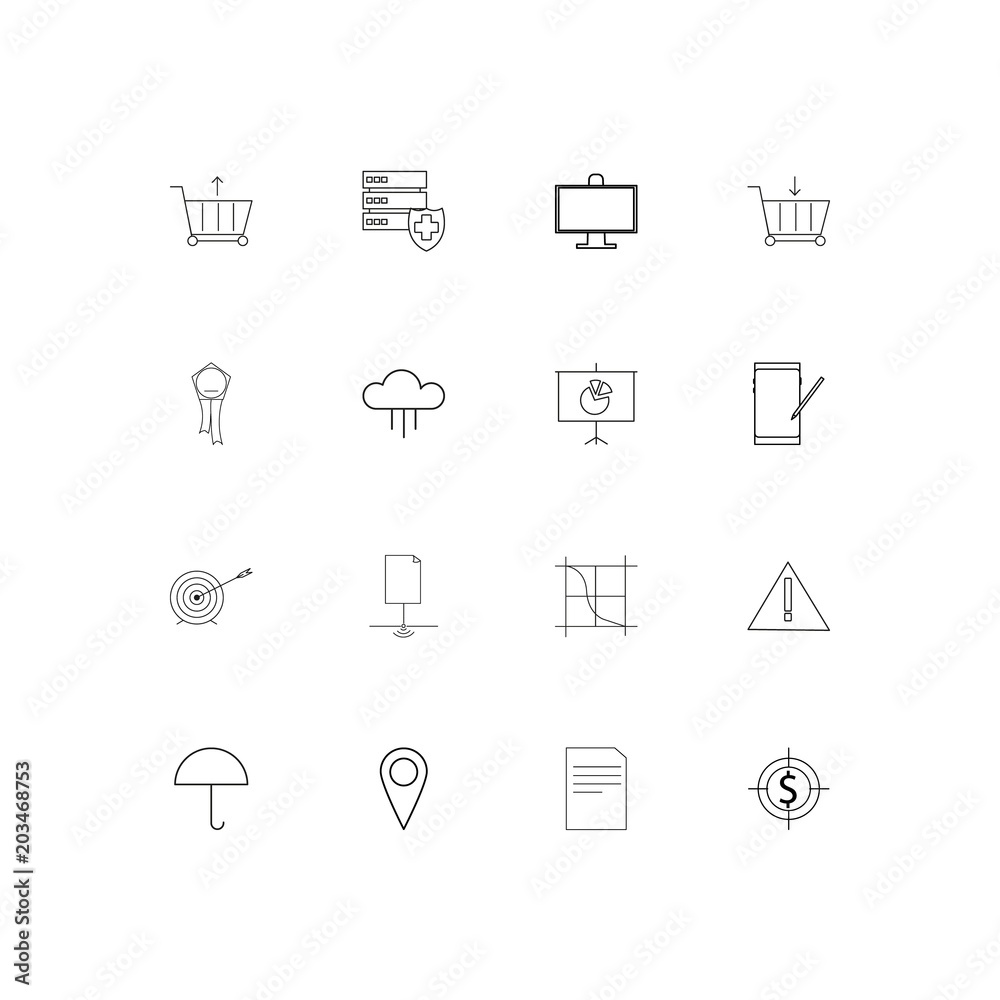 Web linear thin icons set. Outlined simple vector icons Web linear thin icons set. Outlined simple vector icons