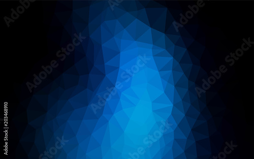 Dark BLUE vector low poly layout.