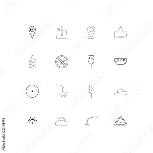Fototapeta Naklejka Na Ścianę i Meble -  Travel And Tourism linear thin icons set. Outlined simple vector icons