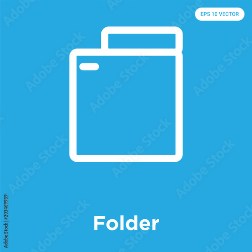 Folder icon isolated on blue background