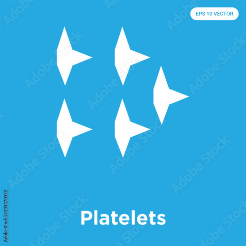 Platelets icon isolated on blue background