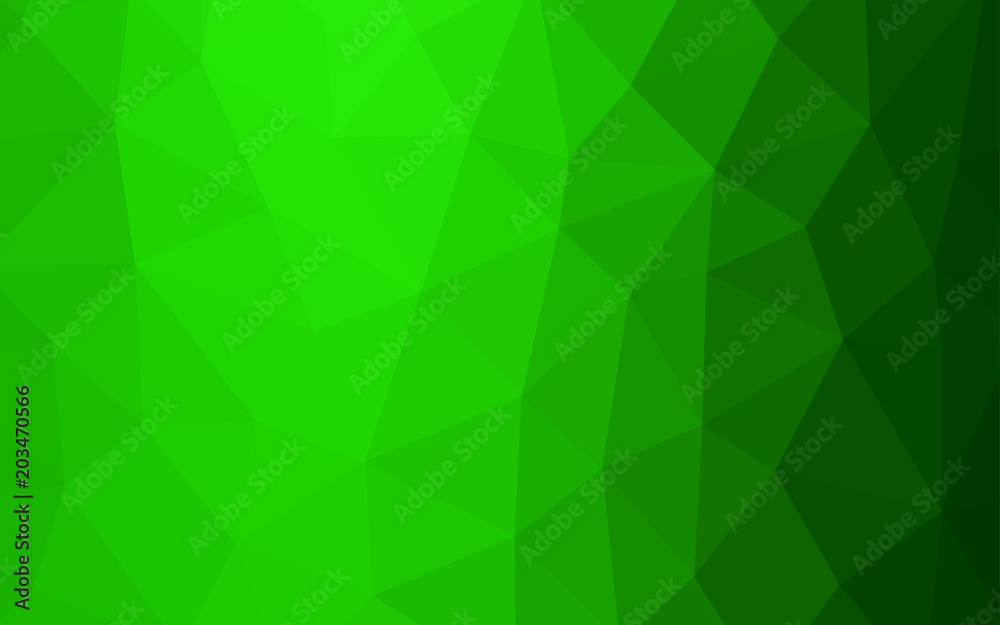Light Green vector abstract polygonal template. Light Green vector abstract polygonal template.