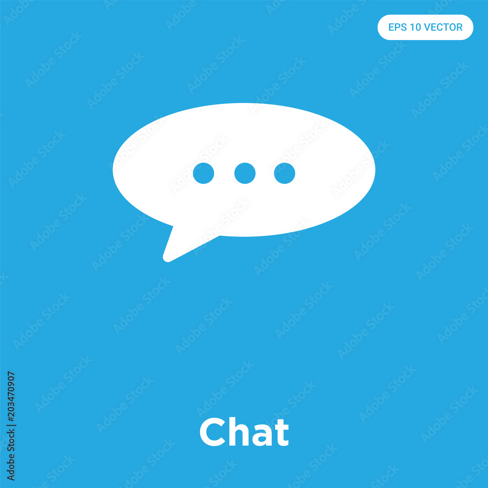 Chat icon isolated on blue background Chat icon isolated on blue background