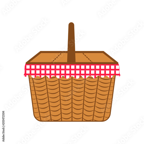 Empty picnic basket icon