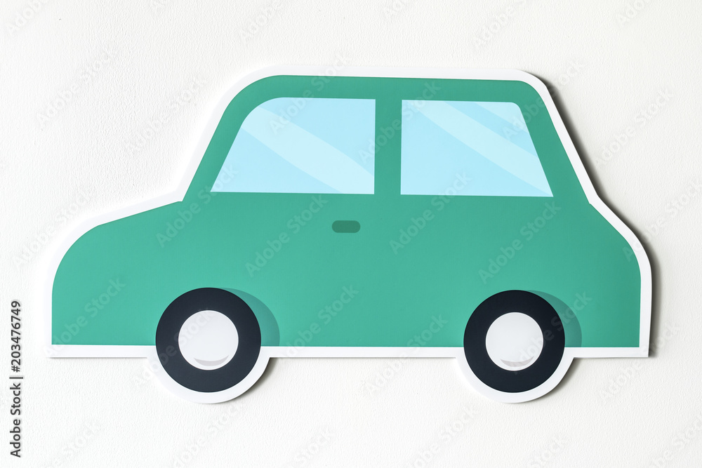 Car for transport icon isolated