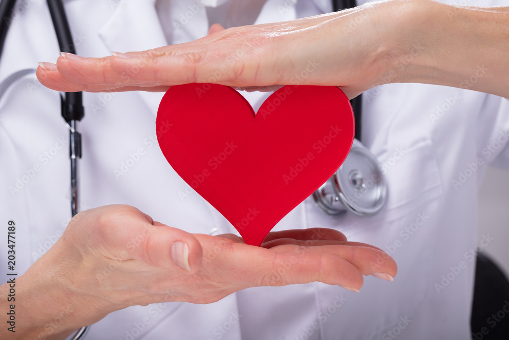 Doctor Protecting Heart Shape Doctor Protecting Heart Shape