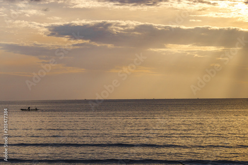 Light shines through the clouds. Always see the beauty of nature. Not often seen. The color of the light is beautiful. Suitable for recording and recording beautiful images.