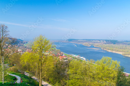 Panoramic view for Vistula river in Kazimierz Dolny.