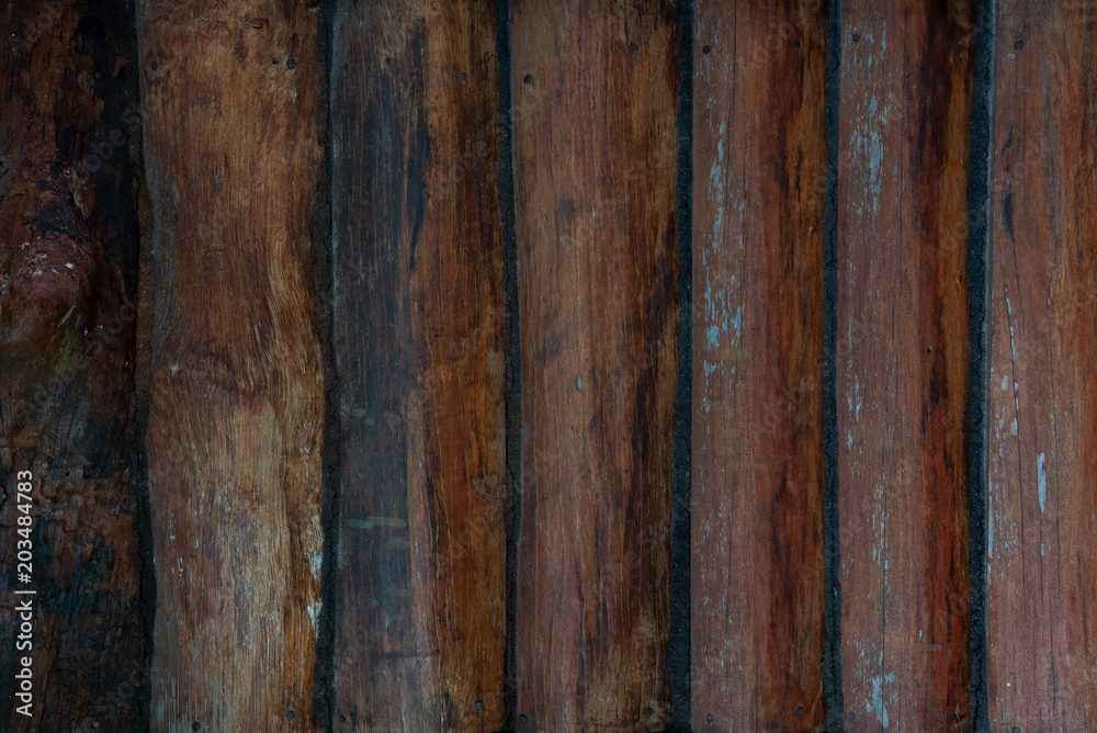 Fototapeta premium wall made from many pieces of timber for background design