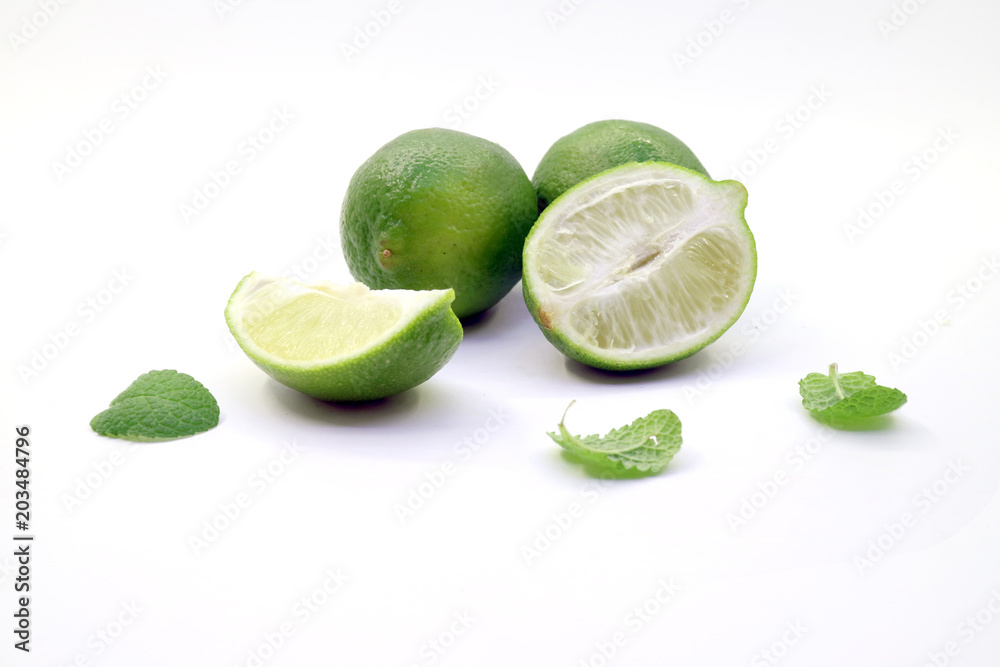 Tropical fresh and delicious lime objects