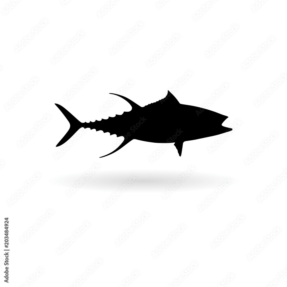 Fototapeta premium Fish or seafood icon for food apps and websites