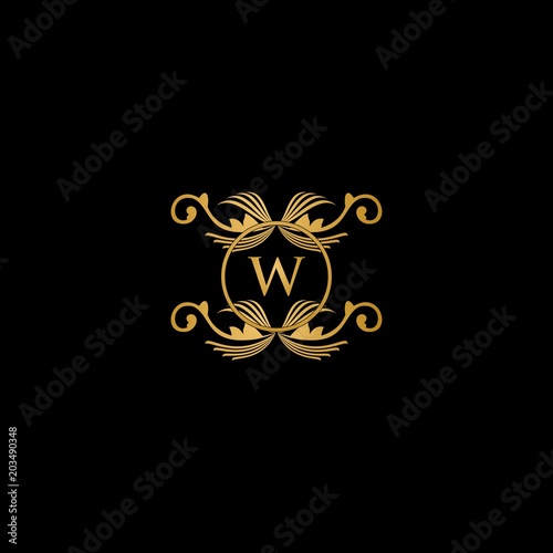 Monogram design elements, graceful template. Elegant line art logo design. Letter emblem W. Premium letter W logo icon design. Luxury jewelry frame gem edge logotype. 