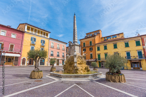 Fototapeta Naklejka Na Ścianę i Meble -  Tagliacozzo (Italy) - A small pretty village in the province of L'Aquila, in the mountain region of Abruzzo, during the spring. Here the historic center.