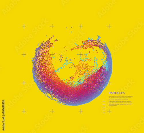 The Sphere Consisting of Points. Abstract Globe Grid. Sphere Illustration. 3D Grid Design. Technology Concept. Vector Illustration.