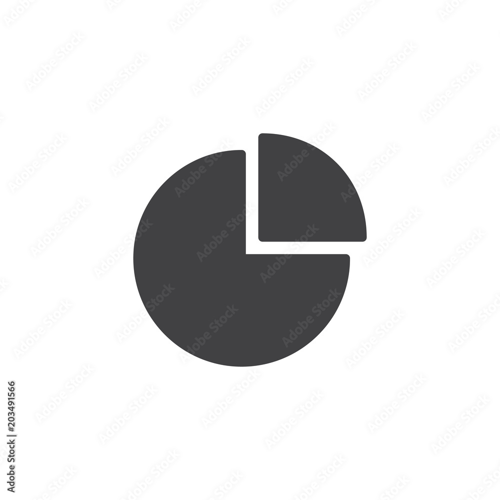 Pie chart vector icon. filled flat sign for mobile concept and web design. Business infographic circle simple solid icon. Symbol, logo illustration. Pixel perfect vector graphics Pie chart vector icon. filled flat sign for mobile concept and web design. Business infographic circle simple solid icon. Symbol, logo illustration. Pixel perfect vector graphics