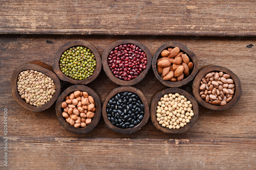 collection of different legumes for background collection of different legumes for background