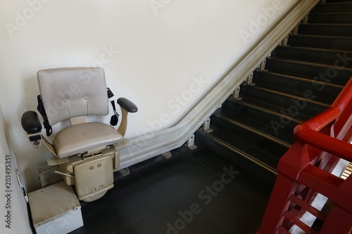 Wheel chair elevator.
