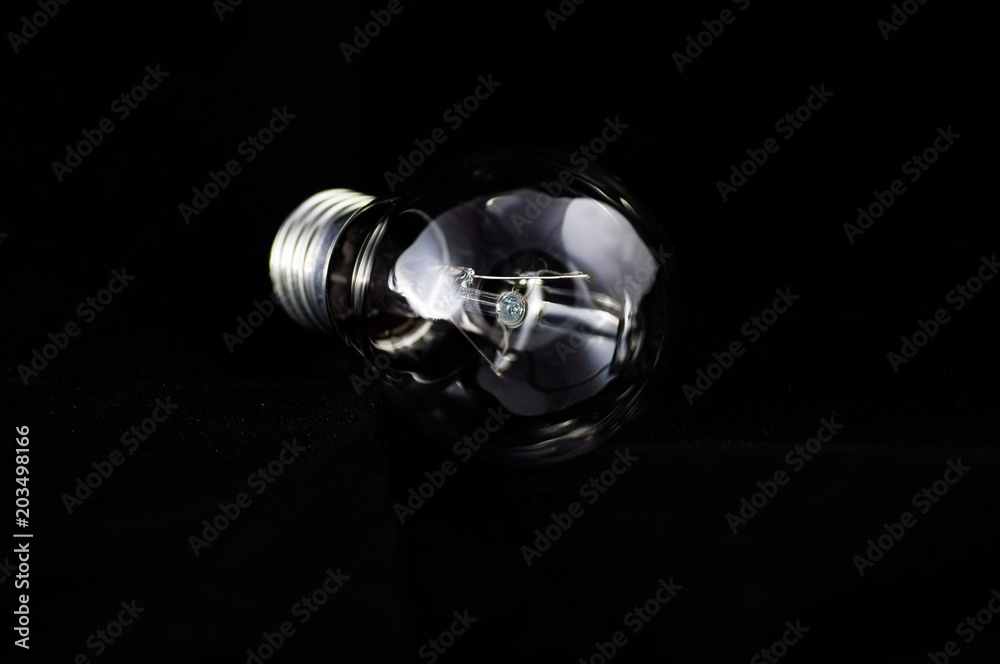 glass lamp on a black background glass lamp on a black background