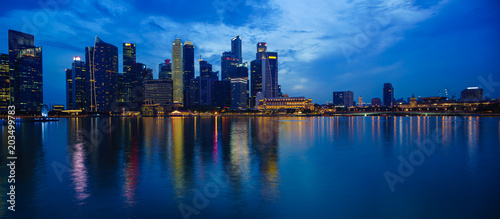 Skyline and  business district of Singapore © Netfalls