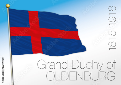 Duchy of Oldenburg historical flag, Germany photo