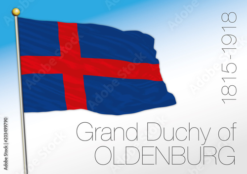Duchy of Oldenburg historical flag, Germany
