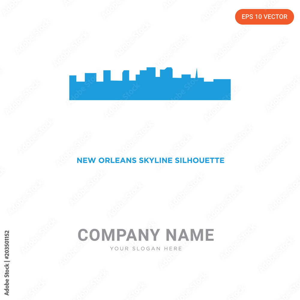 new orleans skyline company logo design