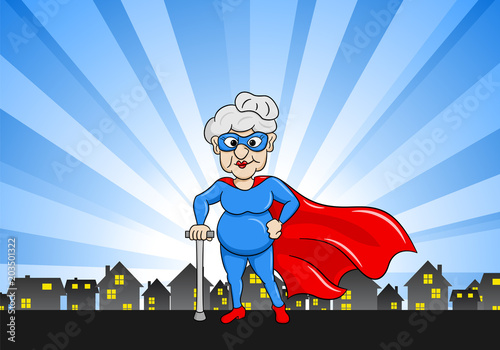 ältere Cartoon Super Heldin 