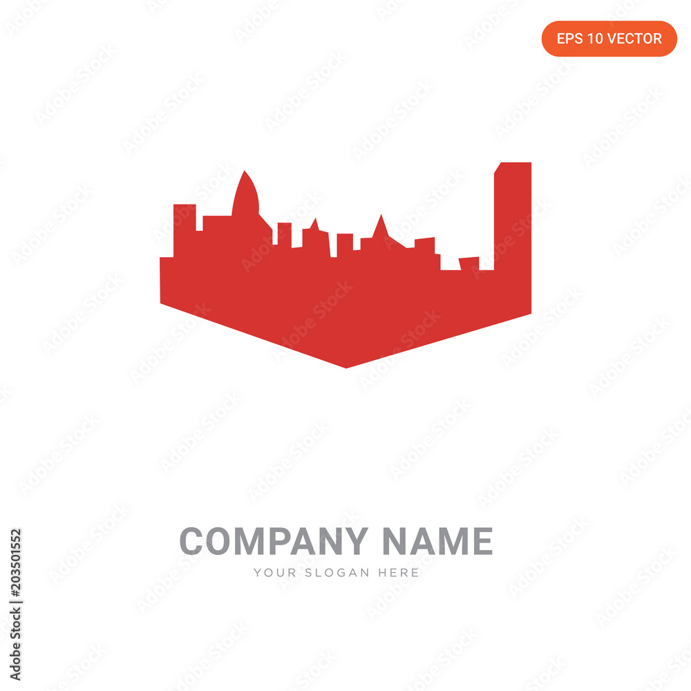 charlotte skyline company logo design