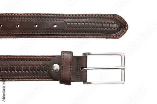 Leather belt isolated