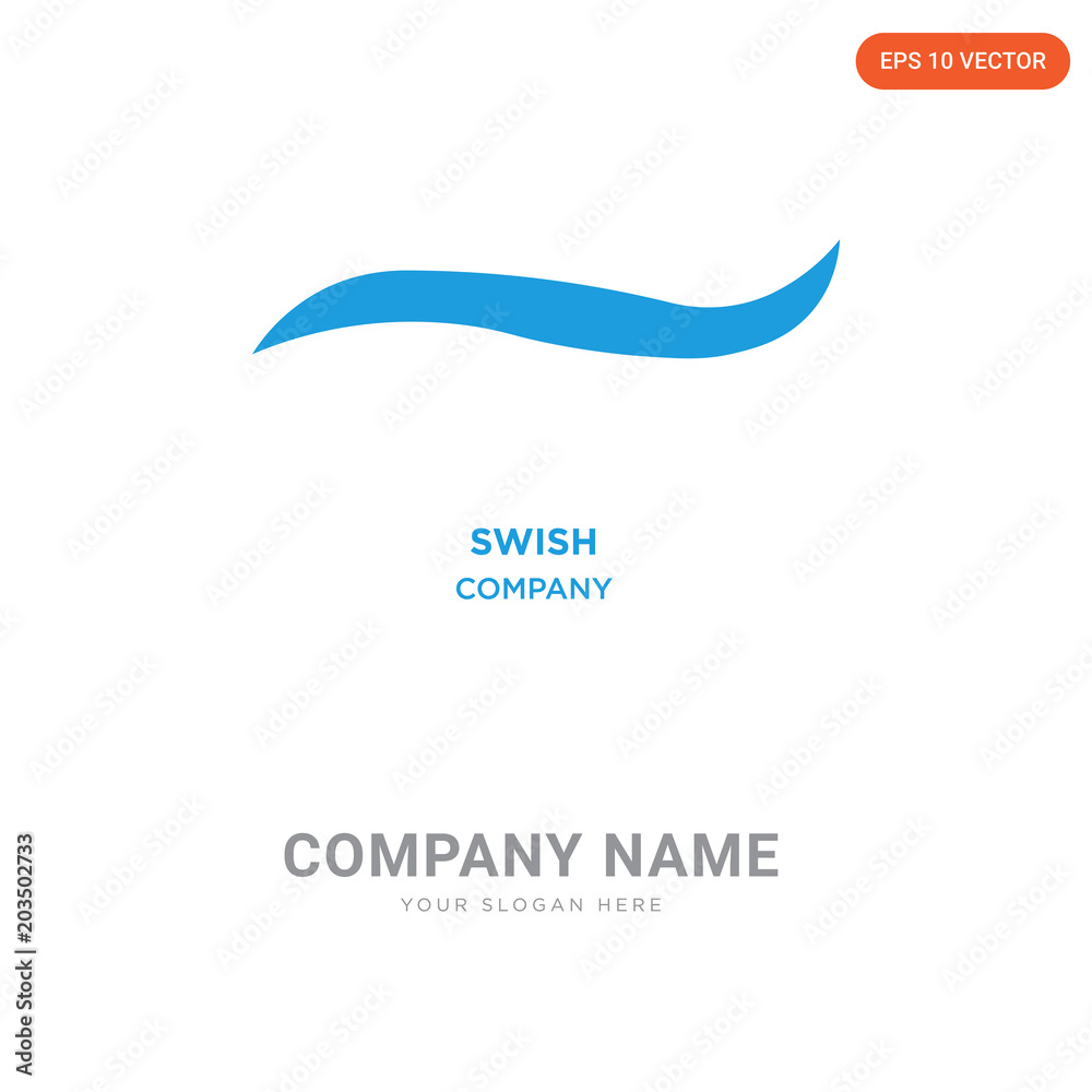 Black swish company logo design Black swish company logo design