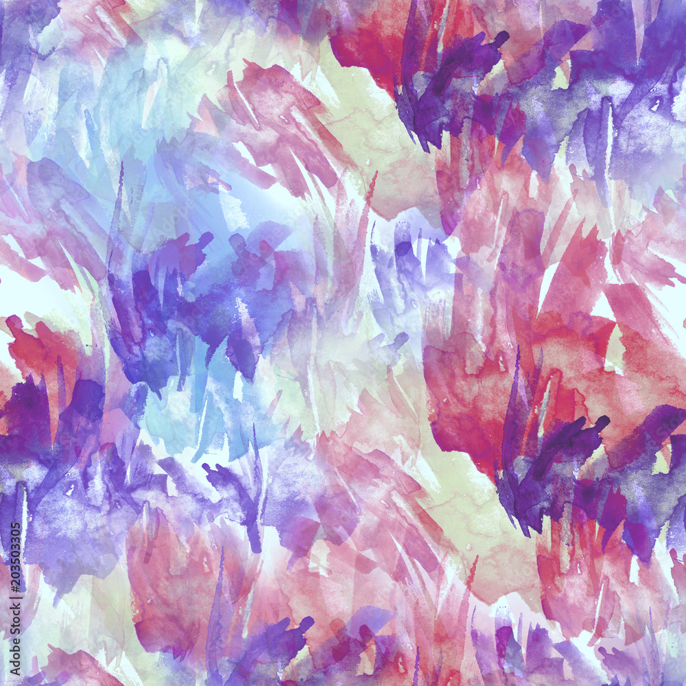 Watercolor seamless background, blot, blob, splash of red, pink, purple paint. Abstract art illustration, scenic background. Beautiful bright patte Watercolor seamless background, blot, blob, splash of red, pink, purple paint. Abstract art illustration, scenic background. Beautiful bright patte