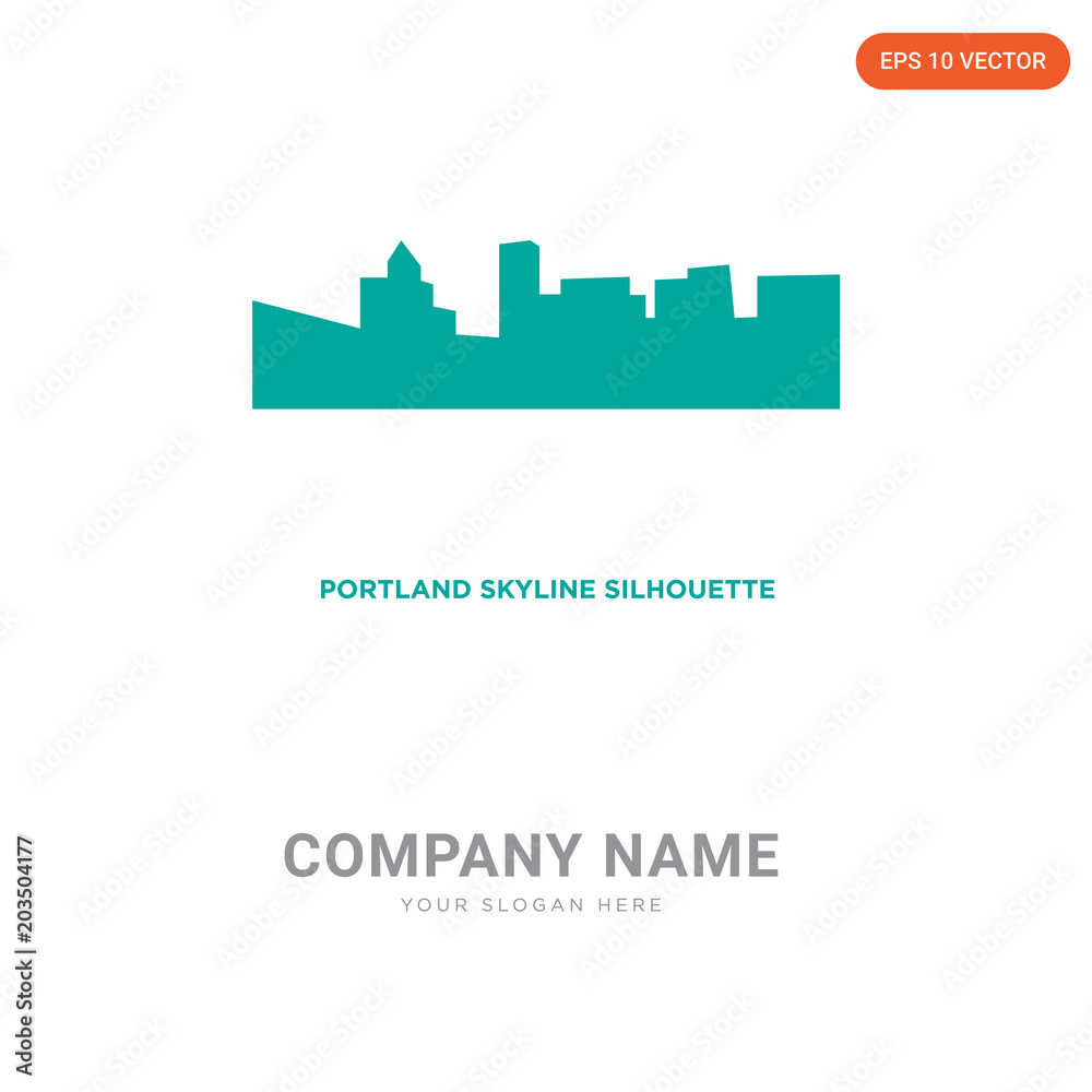 portland skyline company logo design