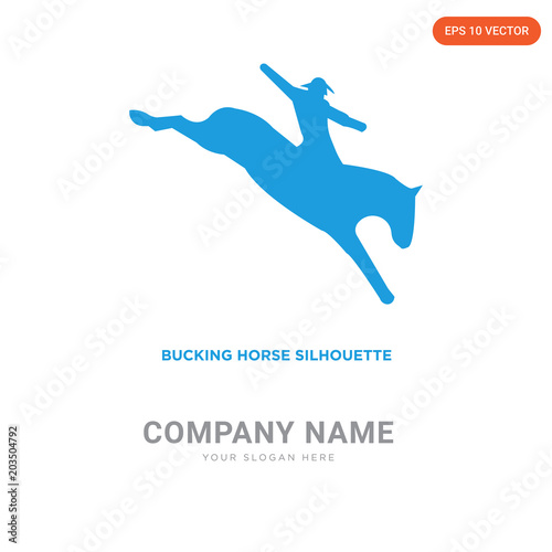 bucking horse company logo design