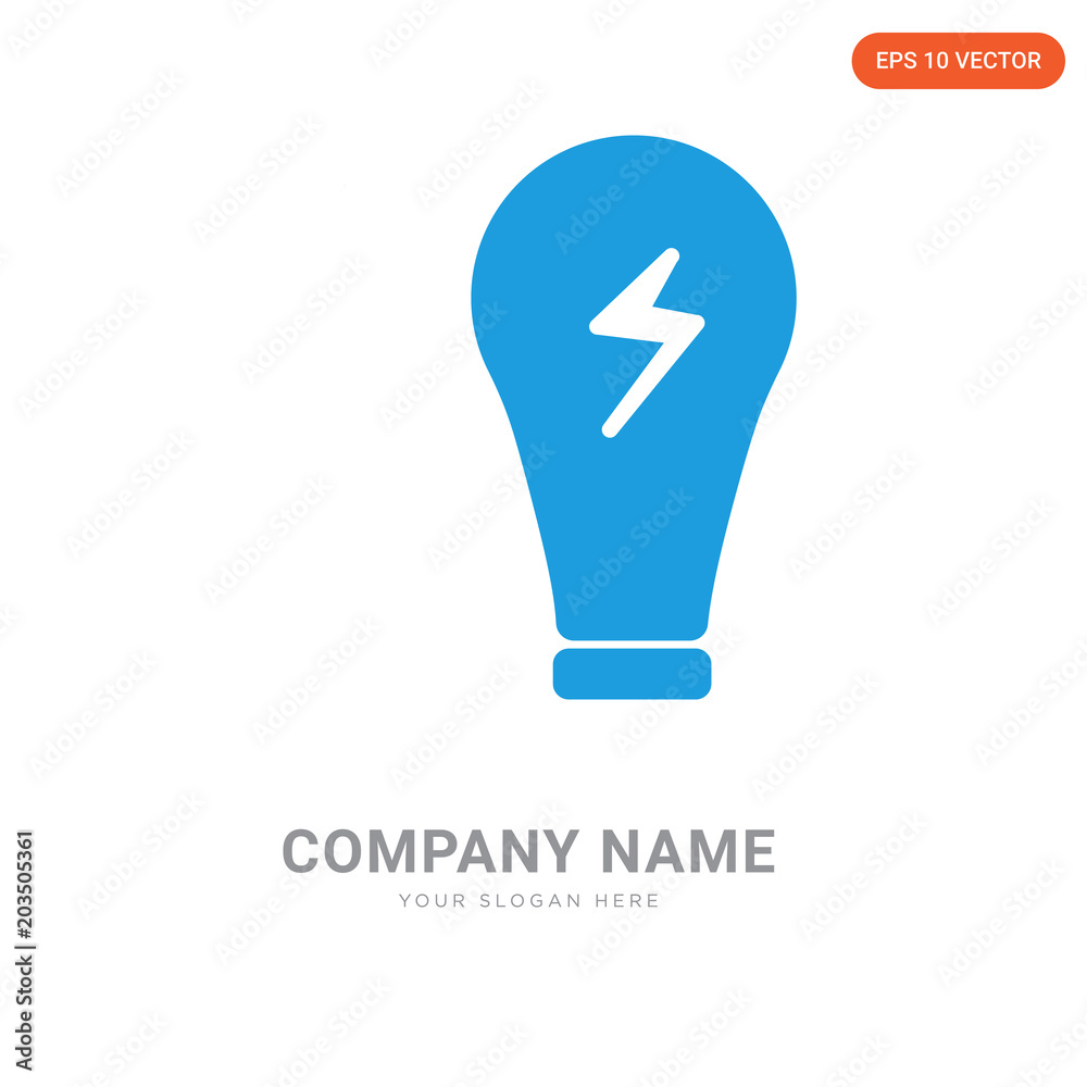 Light bulb company logo design