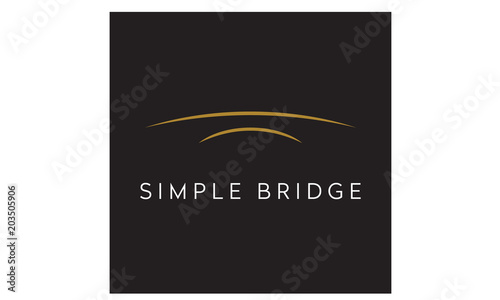 Golden Arch River Bridge Simple Minimalist logo