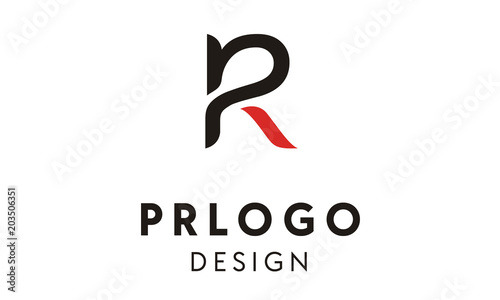 Initials Letter PR RP Monogram logo design inspiration