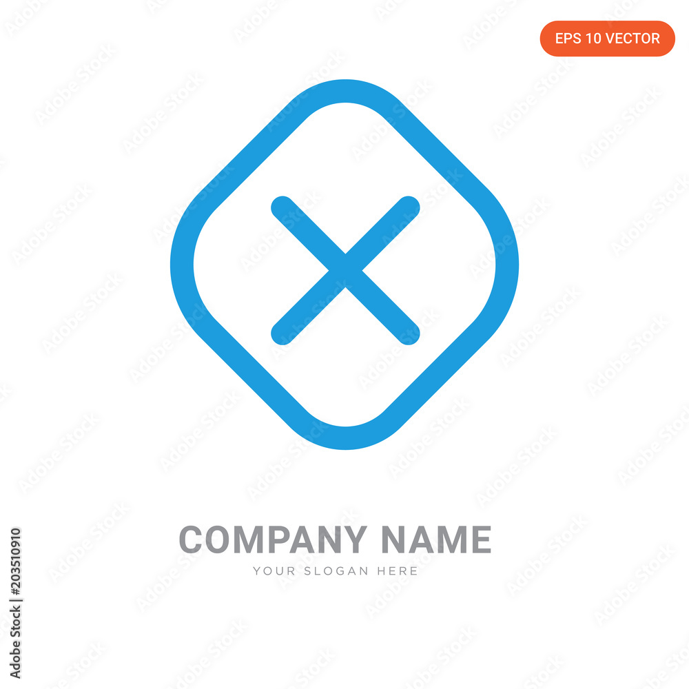 Obraz premium Cancel company logo design