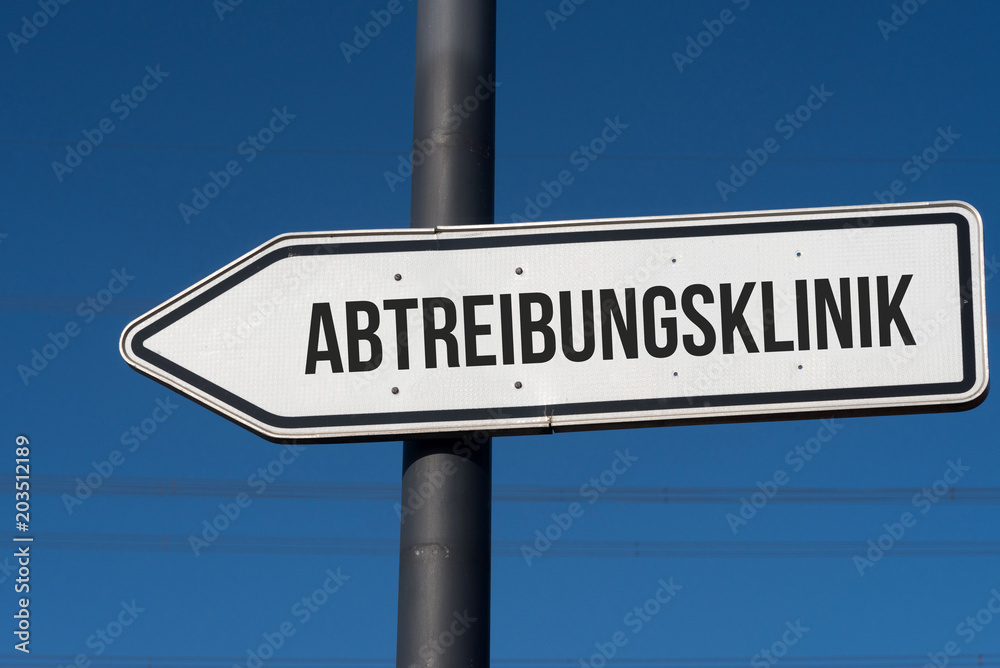 Ein Hinweis auf eine Abtreibungsklinik Ein Hinweis auf eine Abtreibungsklinik