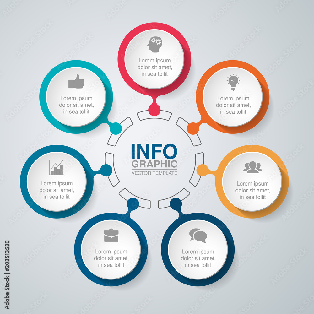 Vector infographic template for diagram, graph, presentation, chart, business concept with 7 options. Vector infographic template for diagram, graph, presentation, chart, business concept with 7 options.