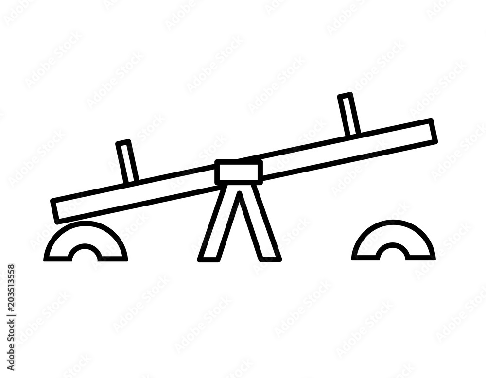 シーソー 線画 Stock イラスト Adobe Stock